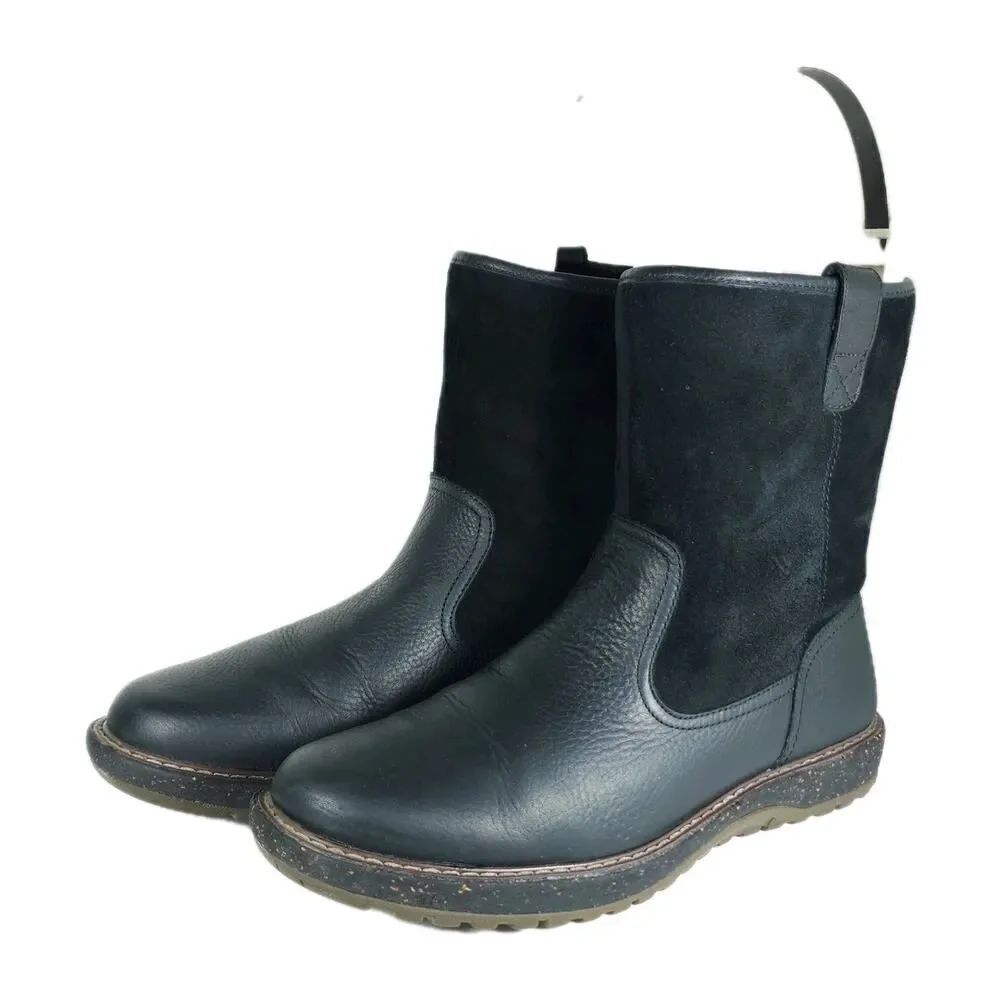 Abeo Men's Bryson US10,5 FullโGrain Black Leather PullUp Orthotic Shearling Boot